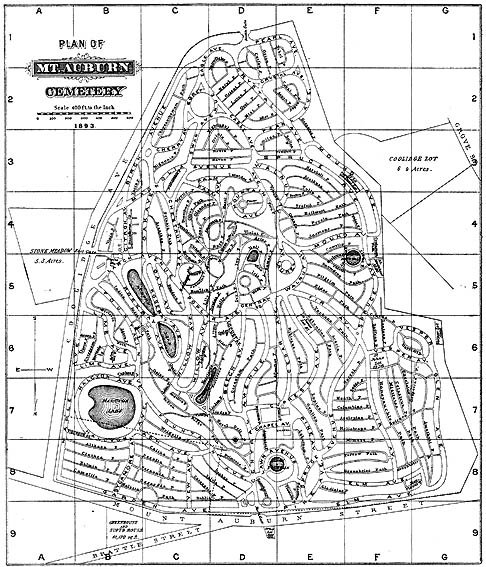 Plan of Mount Auburn Cemetery